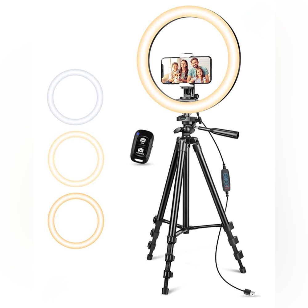 Ring Light with Stand and Phone Holder